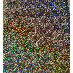 Sticker Schneeflocken hologramm