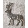 Glitzer Hirsch Kunststoff silber