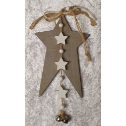Holz Stern taupe