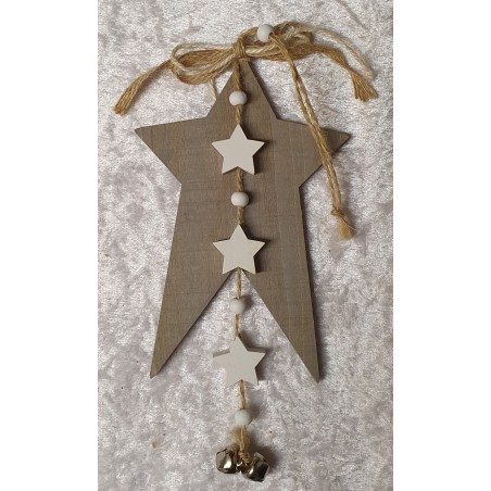 Holz Stern taupe