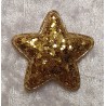 Stoff Stern Glitzer gold