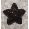 Stoff Stern Glitzer schwarz