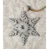 Metall Schneeflocke weiss