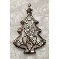 Metall Tannenbaum silber