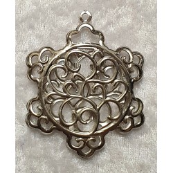 Metall Weihnachtskugel silber