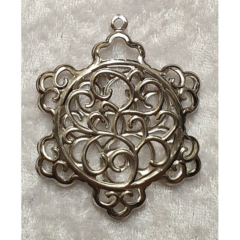 Metall Weihnachtskugel silber