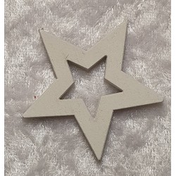 Holzstern weiss