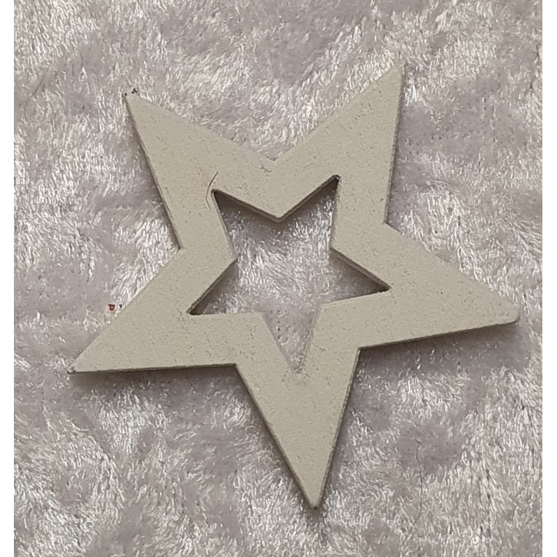 Holzstern weiss
