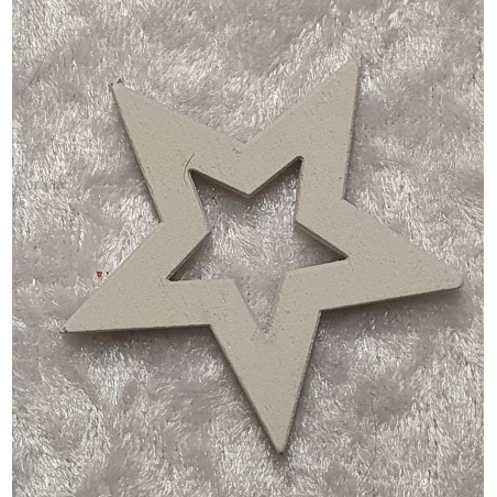 Holzstern weiss