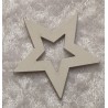 Holzstern weiss