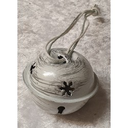 Metall Glocke weiss