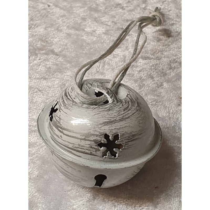 Metall Glocke weiss