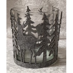 Teelicht Glas mit Filz