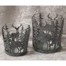 Teelicht Glas mit Filz