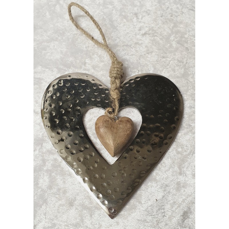 Metall und Holz Herz