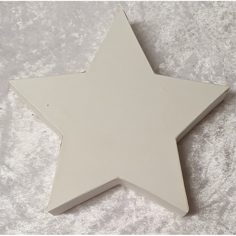Pappmache Stern weiss