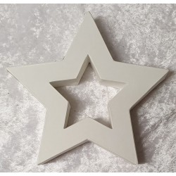 Pappmache Stern weiss