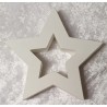 Pappmache Stern weiss