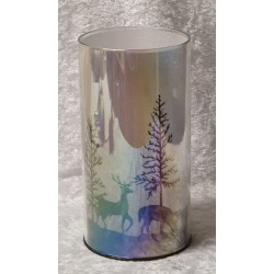 Glas Winterwald mit Led