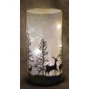 Glas Winterwald mit Led