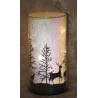 Glas Winterwald mit Led