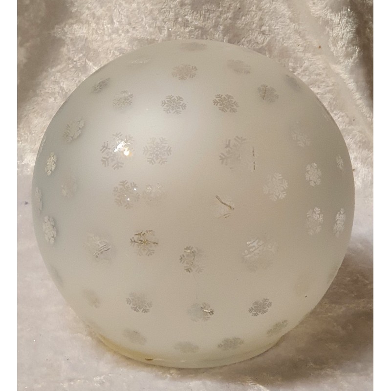 Kunststoff Kugel Schneegestöber mit Led