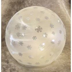 Kunststoff Kugel Schneegestöber mit Led