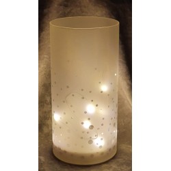 Glas Schneegestöber mit Led