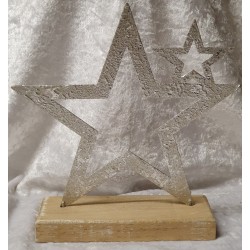 Sterne Metall/Holz