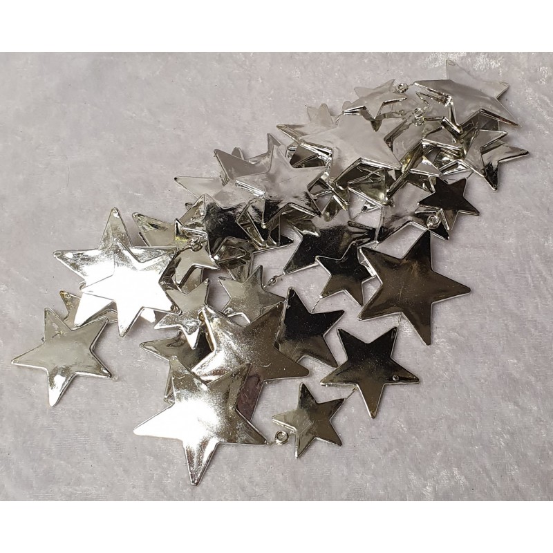 Girlande Sterne silber