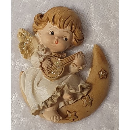 Engel mit Cello flach Polyresin