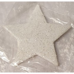 Glitzer Stern weiss