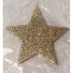 Glitzer Stern taupe