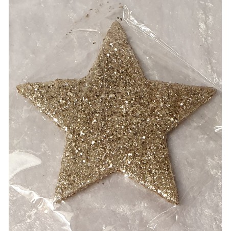 Glitzer Stern taupe