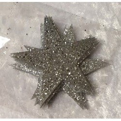 Glitzer Stern silber