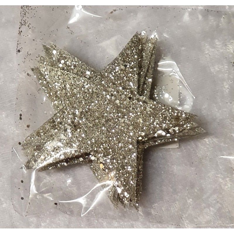 Glitzer Stern champagner