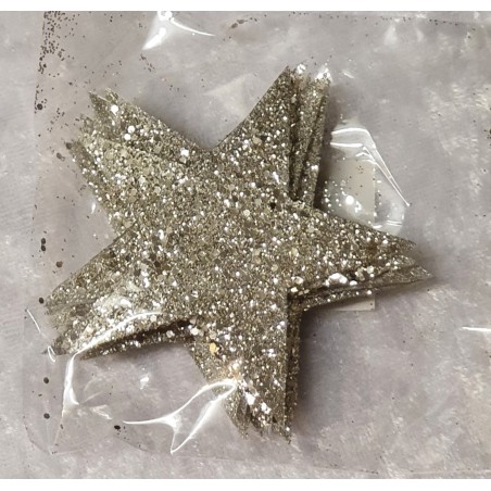 Glitzer Stern champagner
