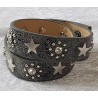 Wickelarmband Sterne grau