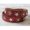 Wickelarmband Sterne bordeaux
