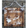 Schild Merry Christmas Schlitten