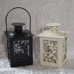 Metall Laterne creme