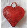 Metall Glocke Herz rot