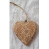 Holz Herz Edelweiss