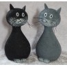 Katze grau Polyresin