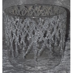 Windlicht Glas Eiszapfen