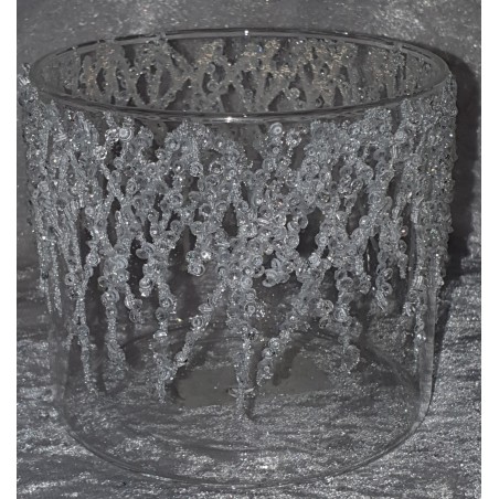 Windlicht Glas Eiszapfen
