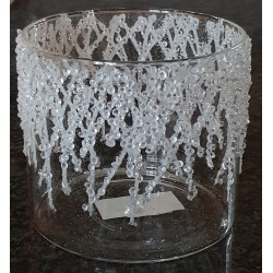 Windlicht Glas Eiszapfen