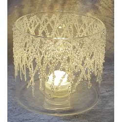 Windlicht Glas Eiszapfen