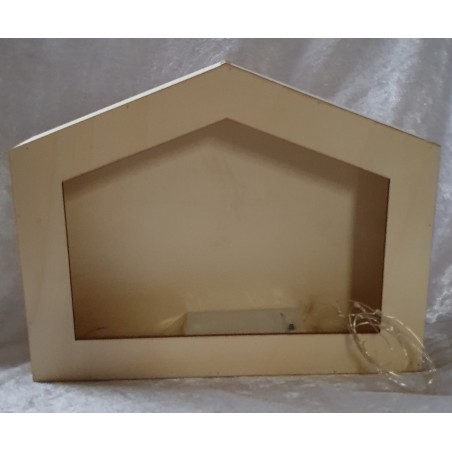 Holz Krippe mit Led