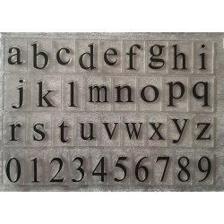 Clear Stamps Kleinbuchstaben und Zahlen